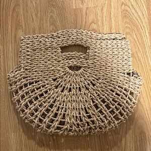 Woven Tan Handbag